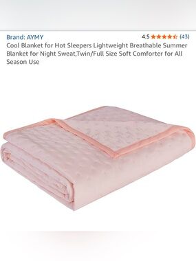 Lightweight Breathable Pink Comforter / Blanket